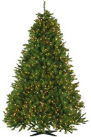 7.5' Full Pre-Lit Everest Fir Tree, 1100 Clear Lamps