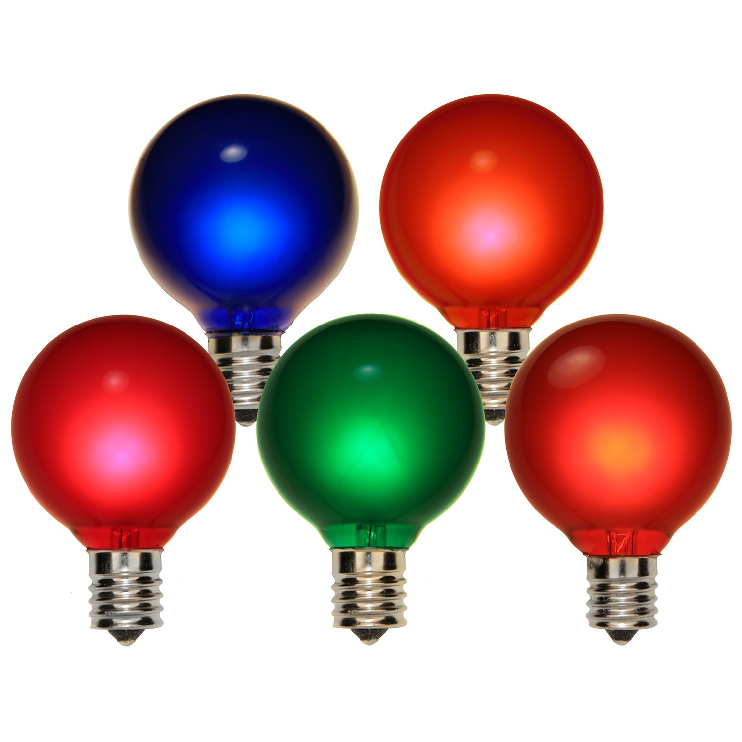 Multicolor Satin Bulbs
