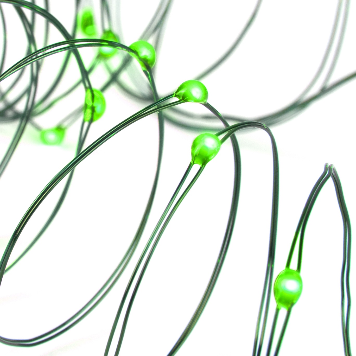LED Green Fairy Lights Battery Operated Ultra Thin Wire