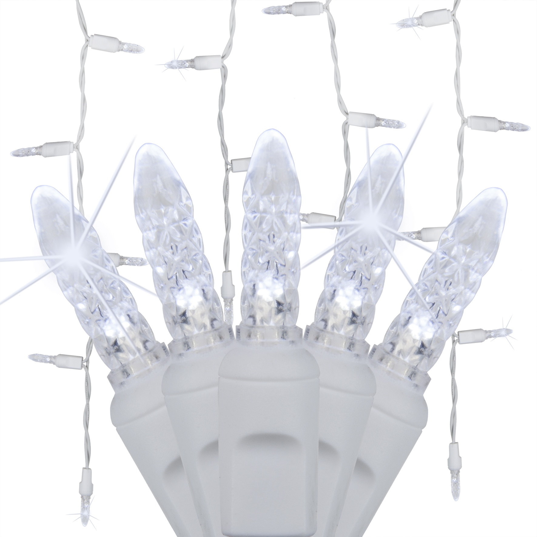 M5 Cool White Twinkle LED Icicle Lights
