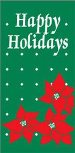 Poinsettia Happy Holidays Banner