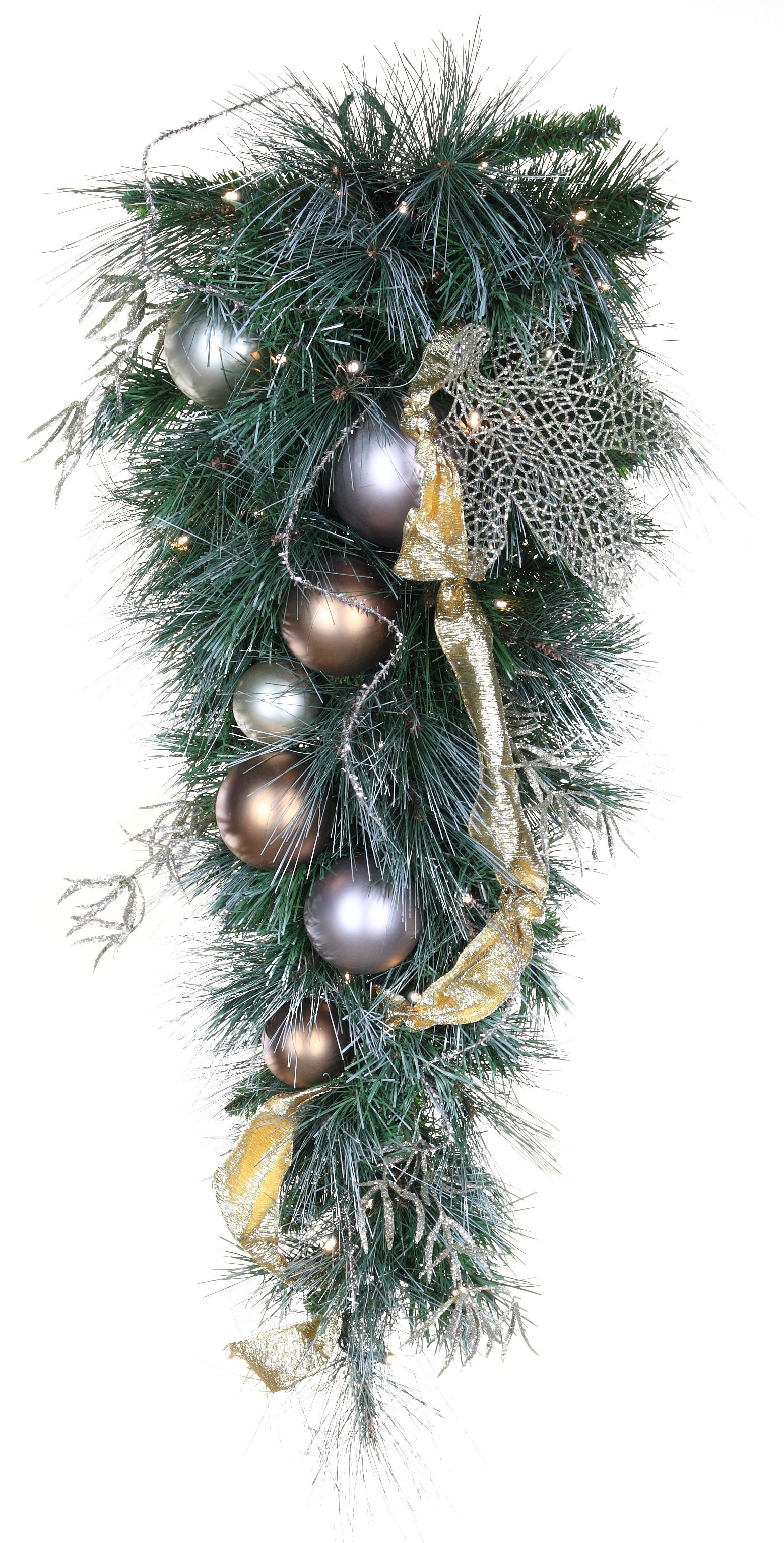 24 Scotch Mixed Pine Battery Operated Teardrop