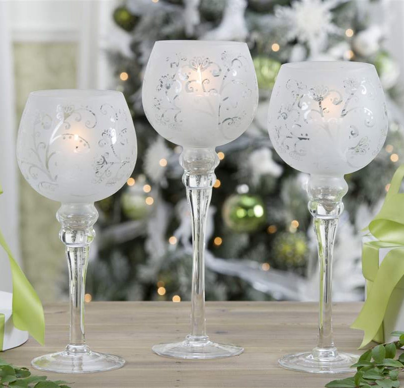 glass candle holders