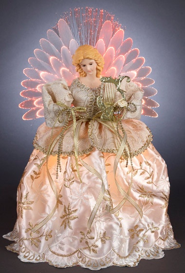 gold angel tree topper