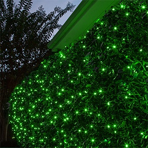 150 Green Mini Net Lights on Green Wire, 4' x 6'