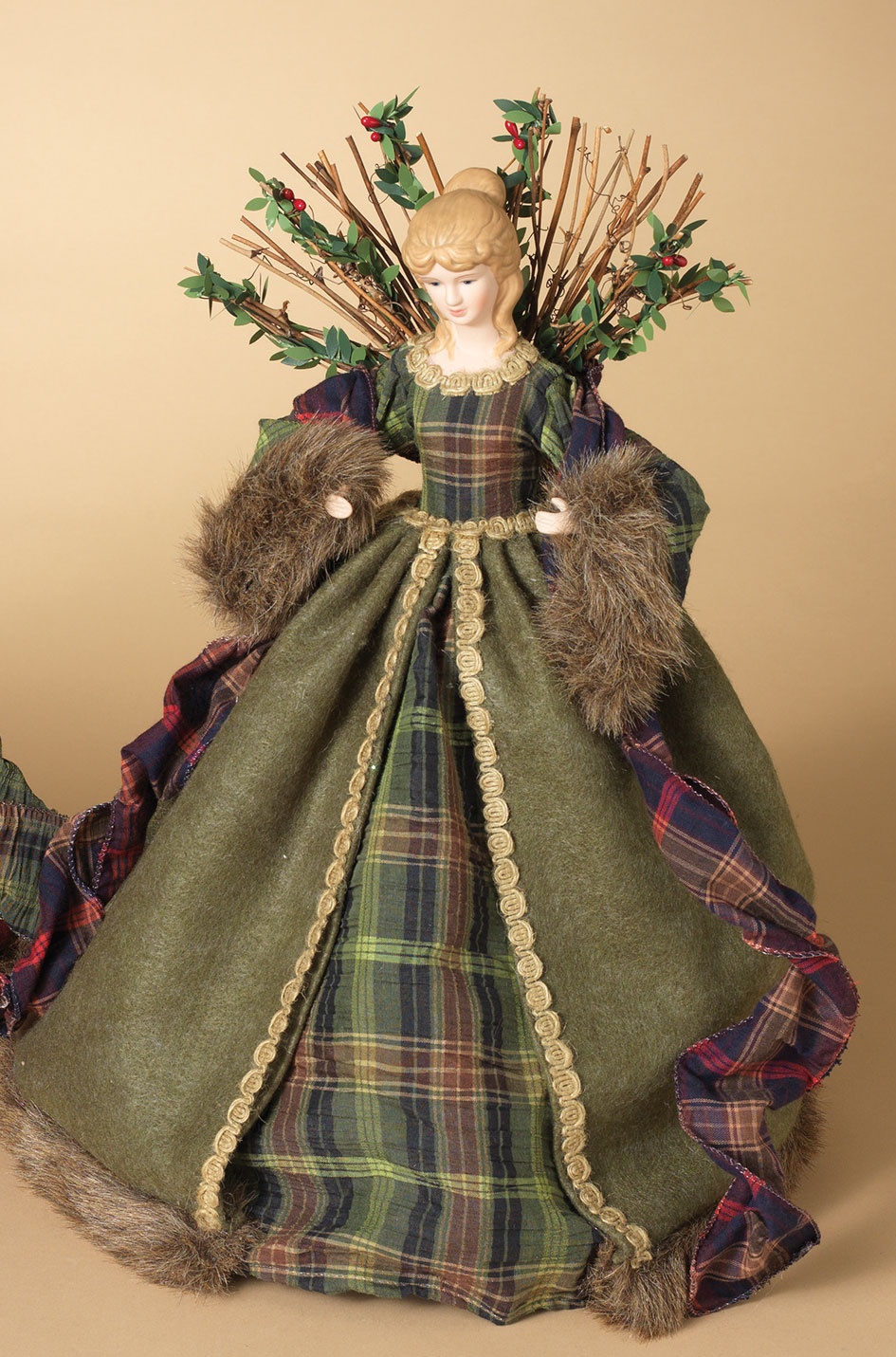 Green Woodland Angel Tree Topper