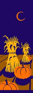 Haystacks and Pumpkins Light Pole Banner 30" x 84"