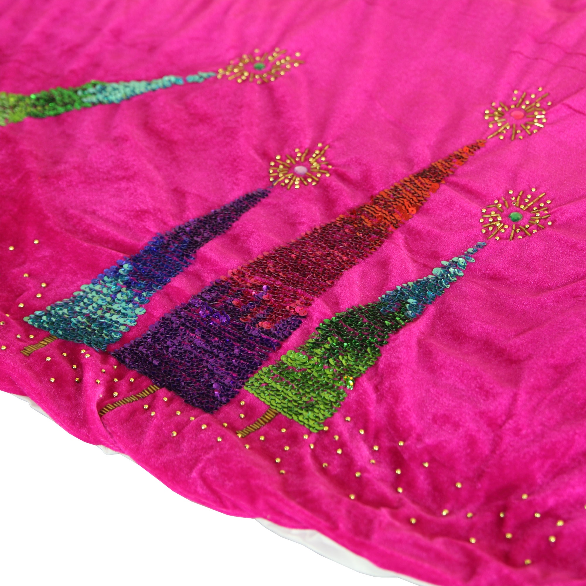 Pink Razzberry Velvet Tree Skirt