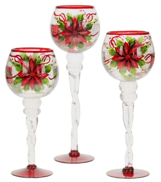 glass candle holders 