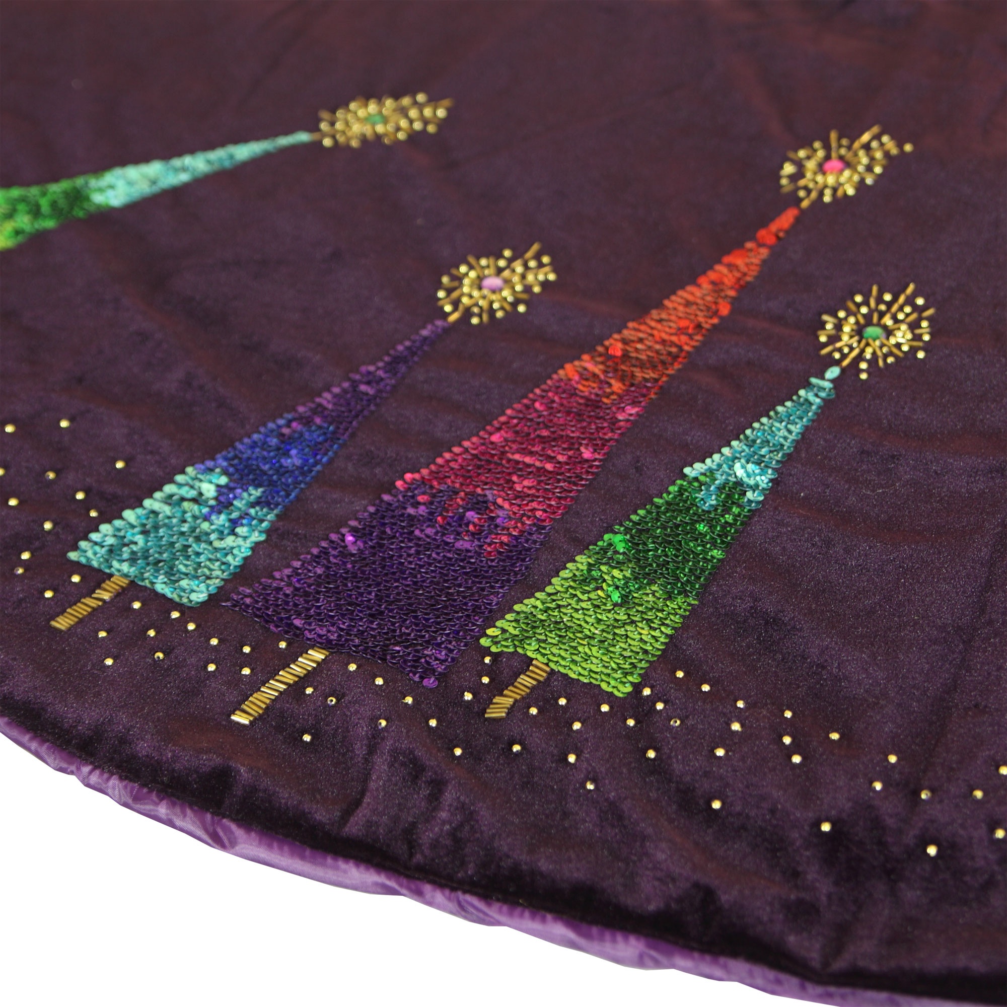 Purple Razzberry Velvet Tree Skirt