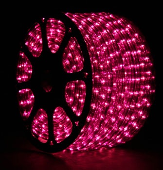 3-Wire 1/2" (13mm), "Chasing" Purple Rope Light, 150' Commercial Spool, UL Listed