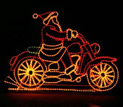 Santa on Motorcycle with Controller
