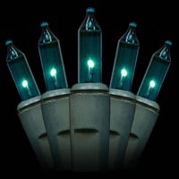50 Teal Mini Lights - 6