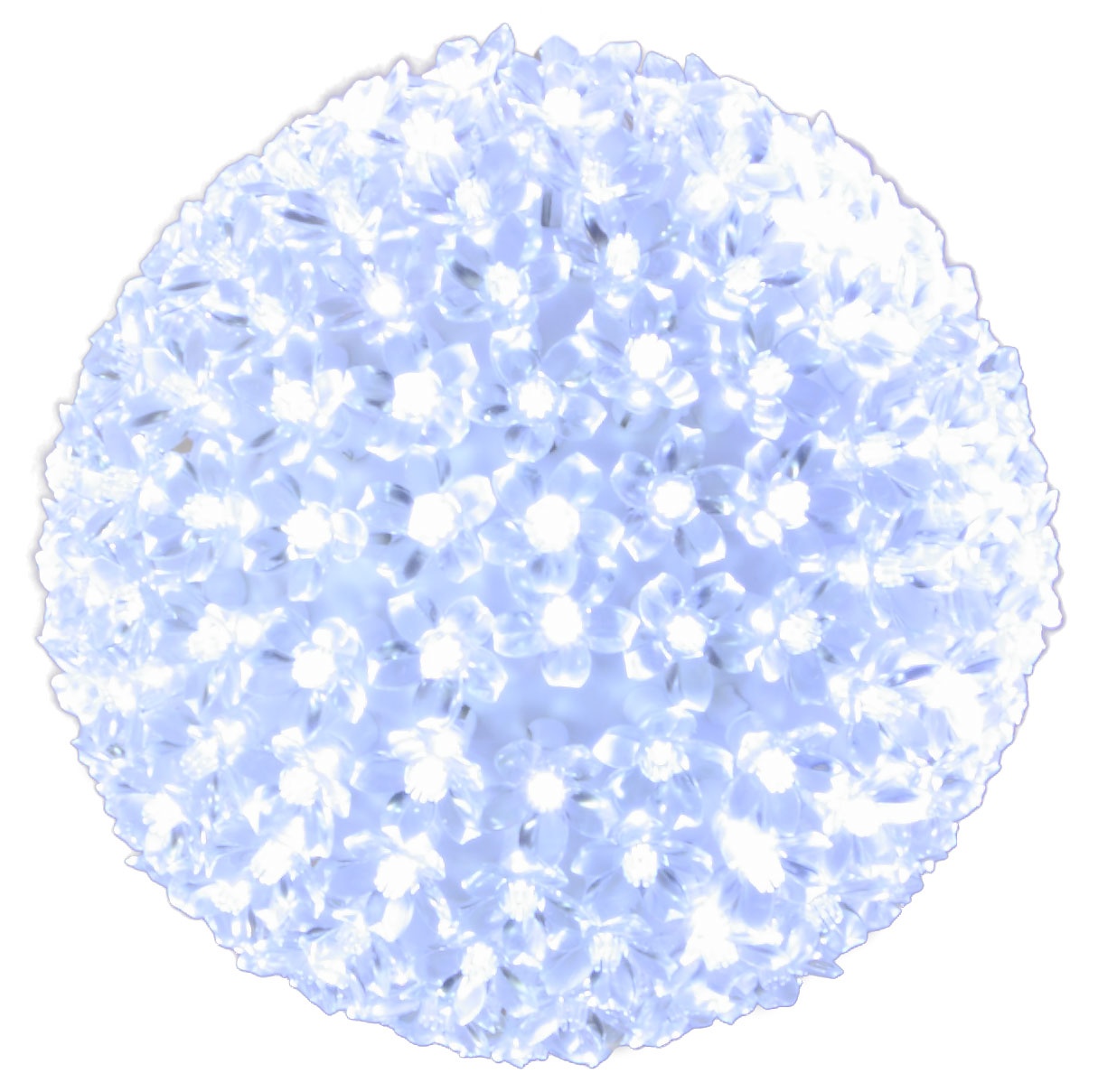 Cool White LED Flower Sphere