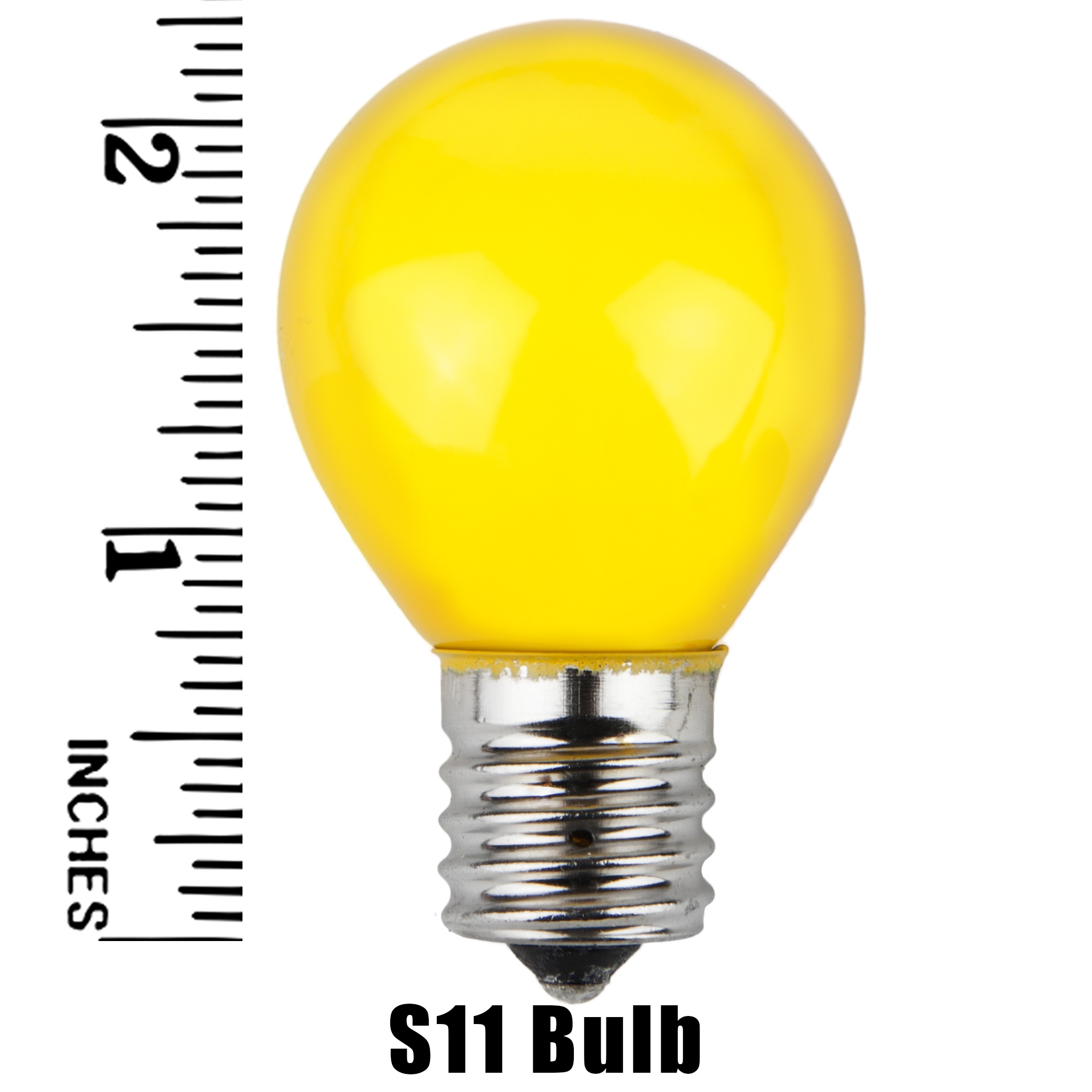 S11 Yellow Opaque Incandescent Sign Lamp Measurement