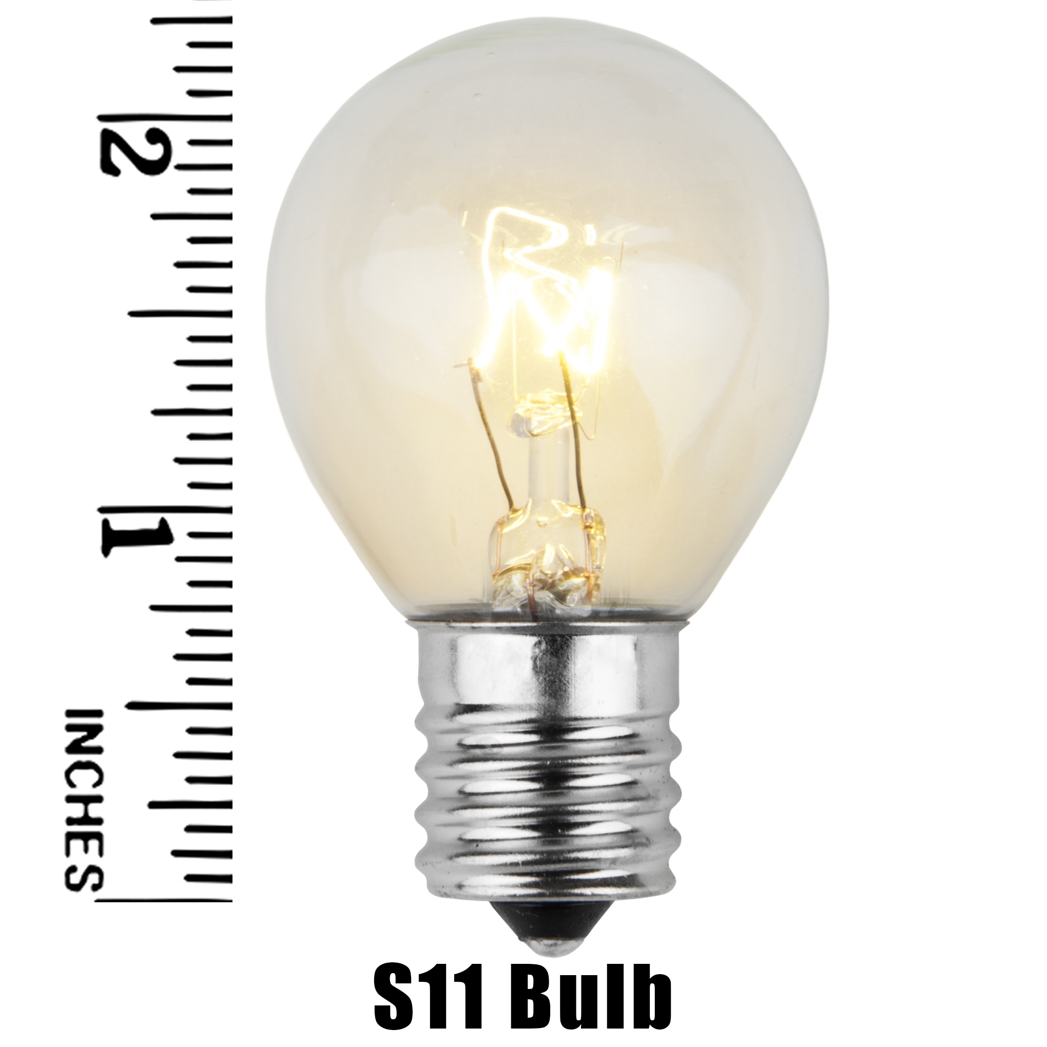 S11 Clear Transparent Incandescent Sign Lamp Measurement