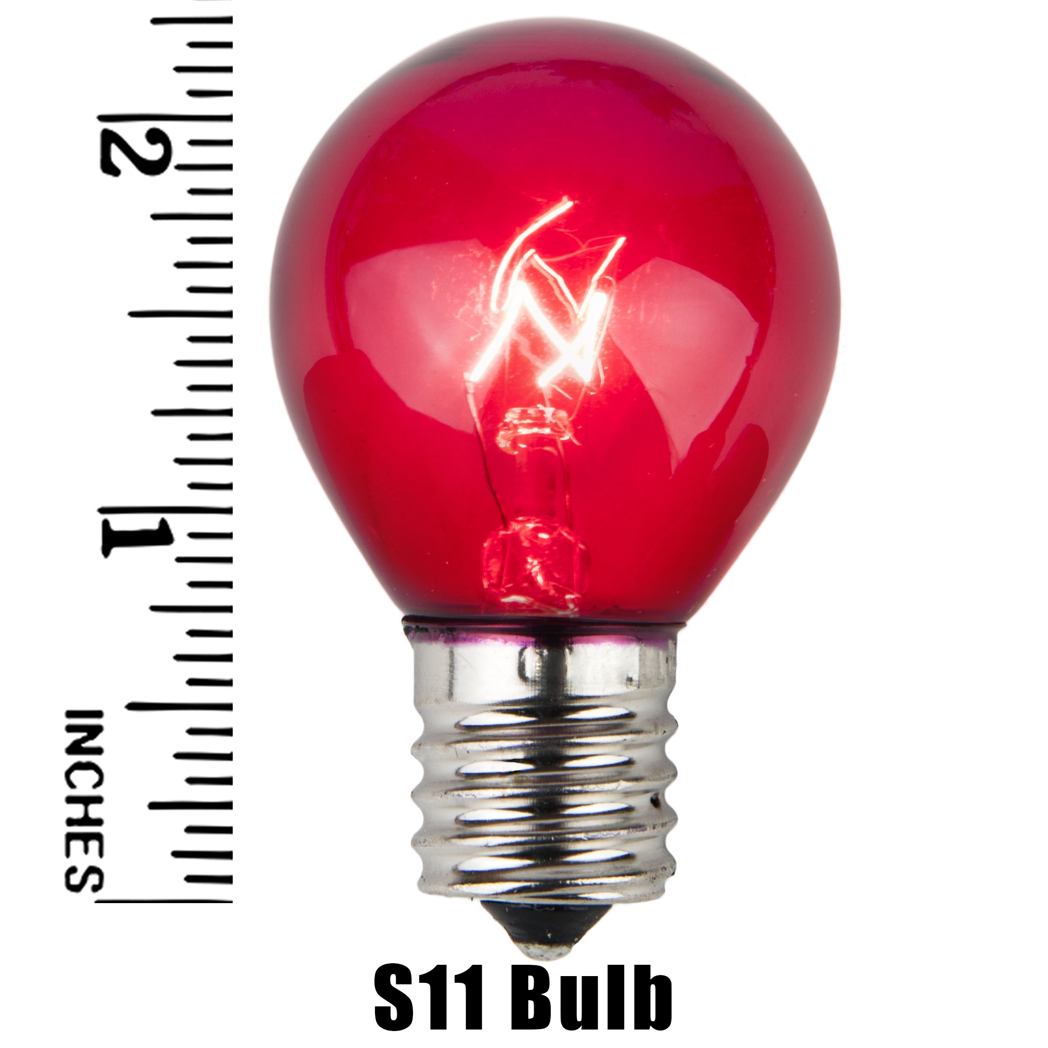 S11 Purple Transparent Incandescent Sign Lamp Measurement