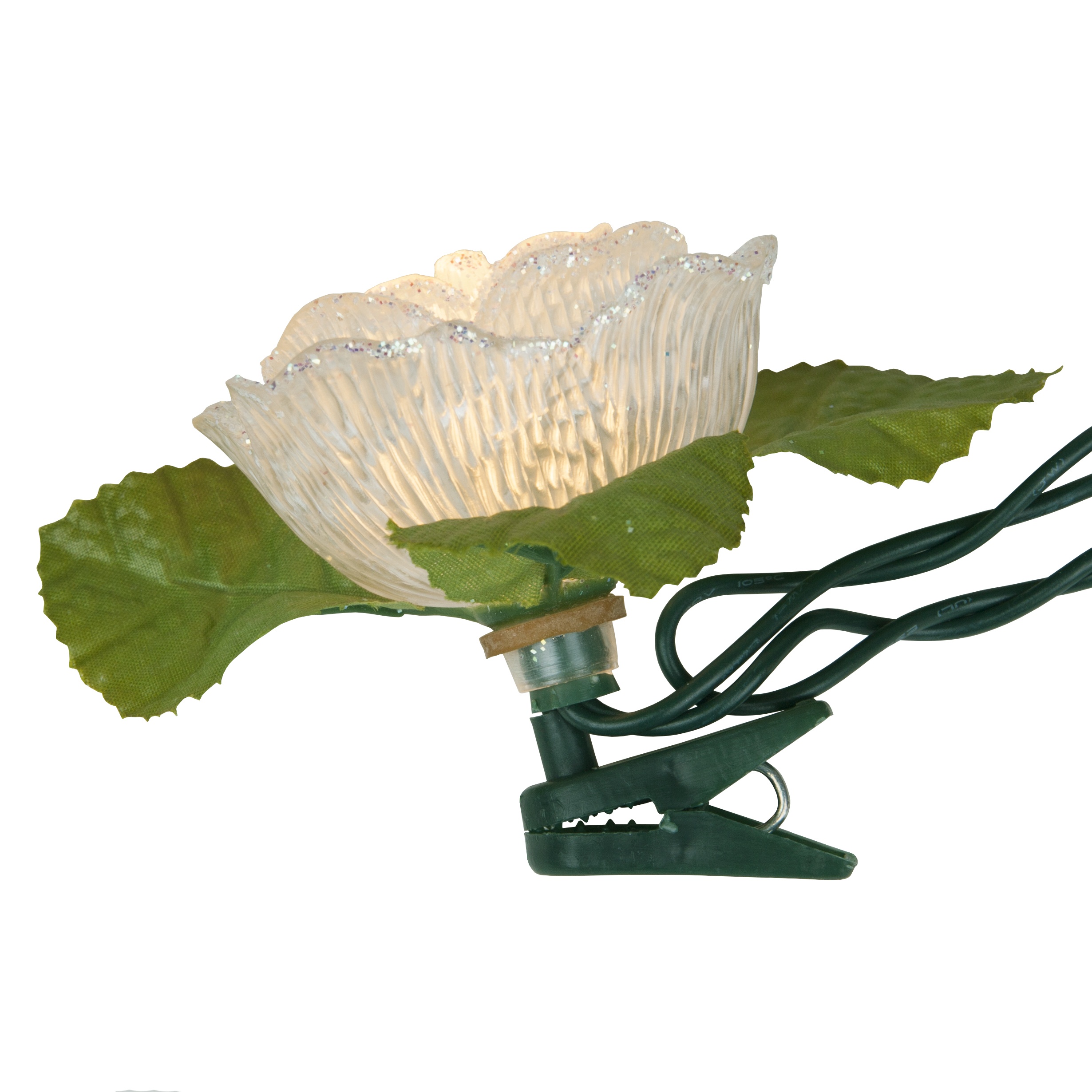 Iridescent Rose Flower Lights Clip