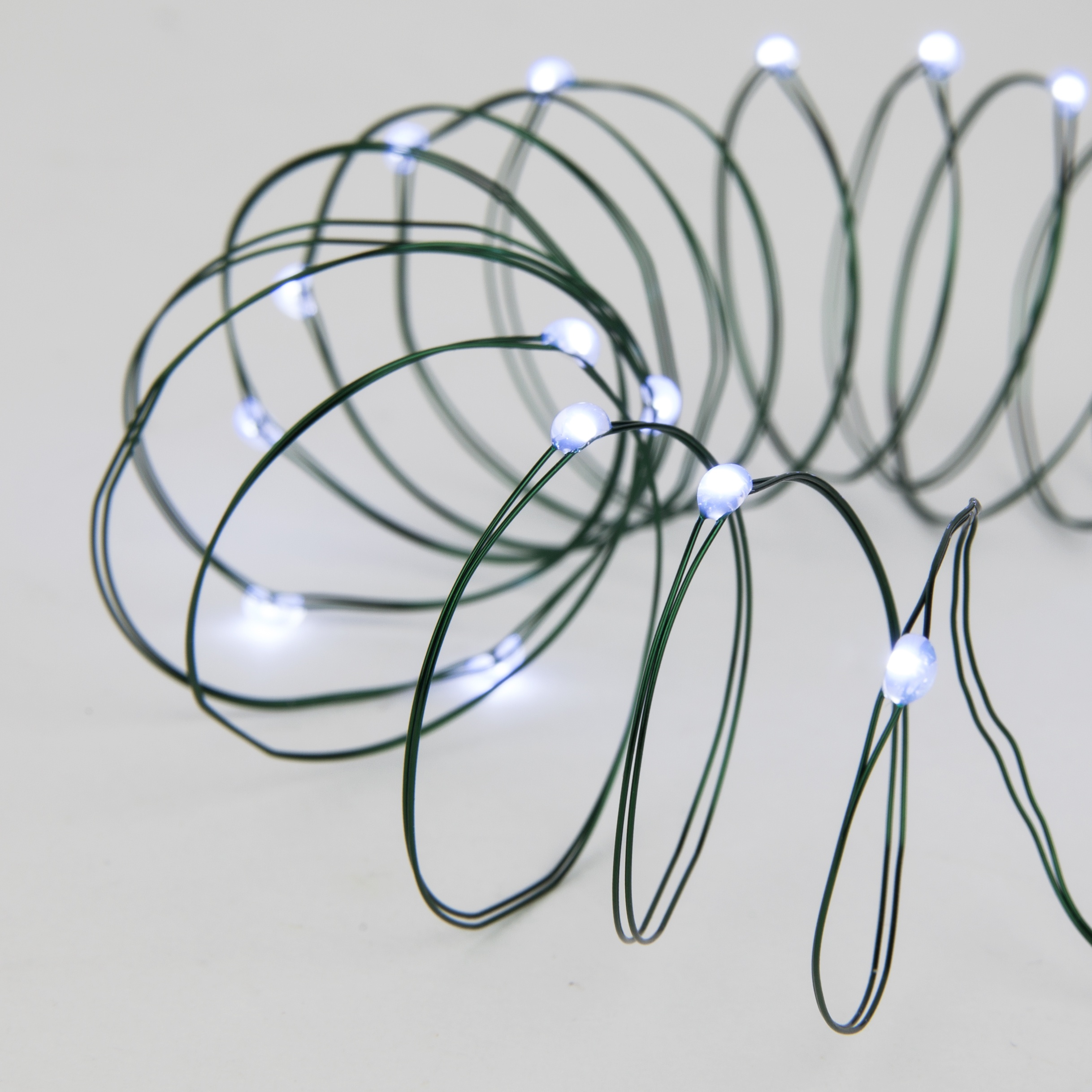 LED Cool White Fairy Lights Battery Operated Ultra Thin Wire