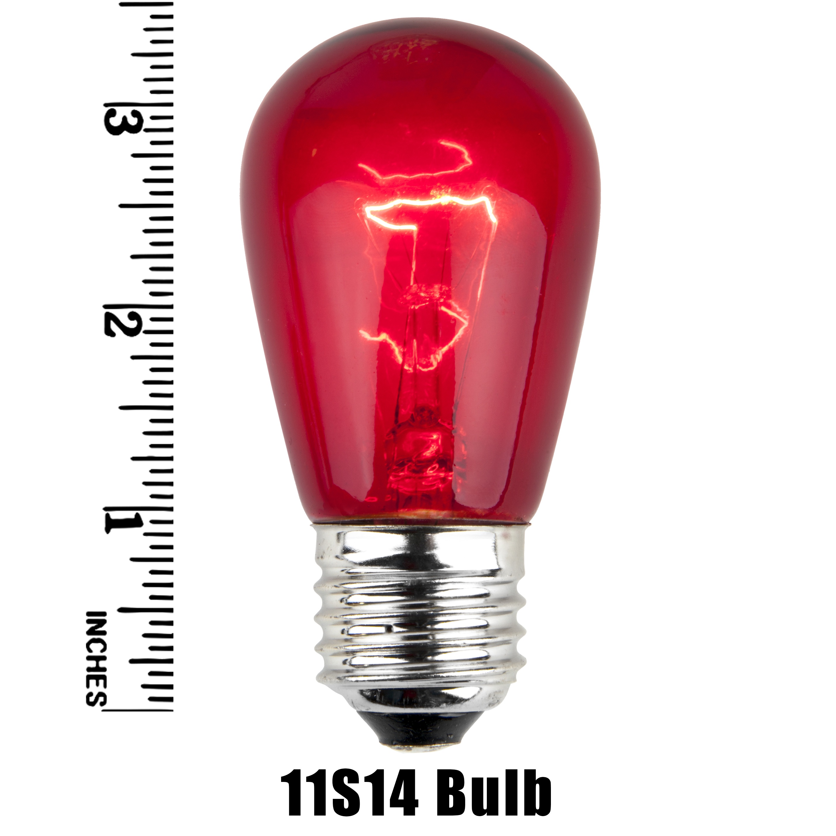 11S14 Transparent Incandescent Multicolored Sign Lamp Measurement