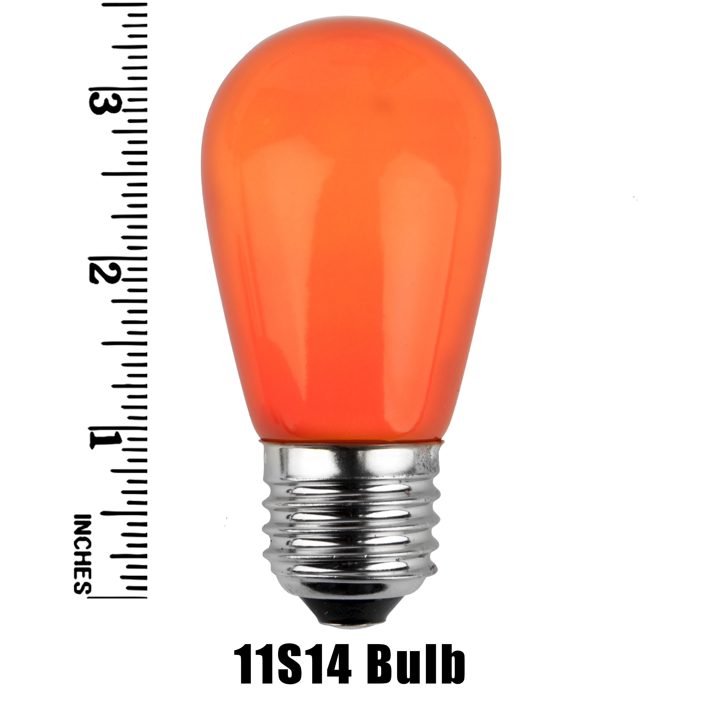 11S14 Opaque Incandescent Orange Sign Lamp Measurement