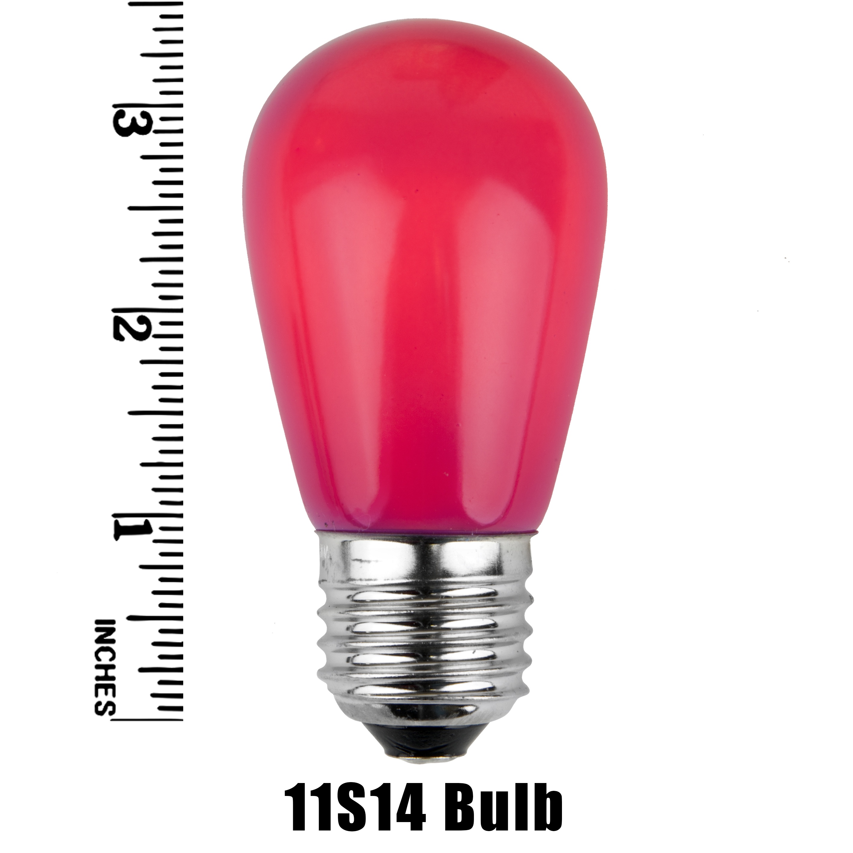 11S14 Opaque Incandescent Pink Sign Lamp Measurement