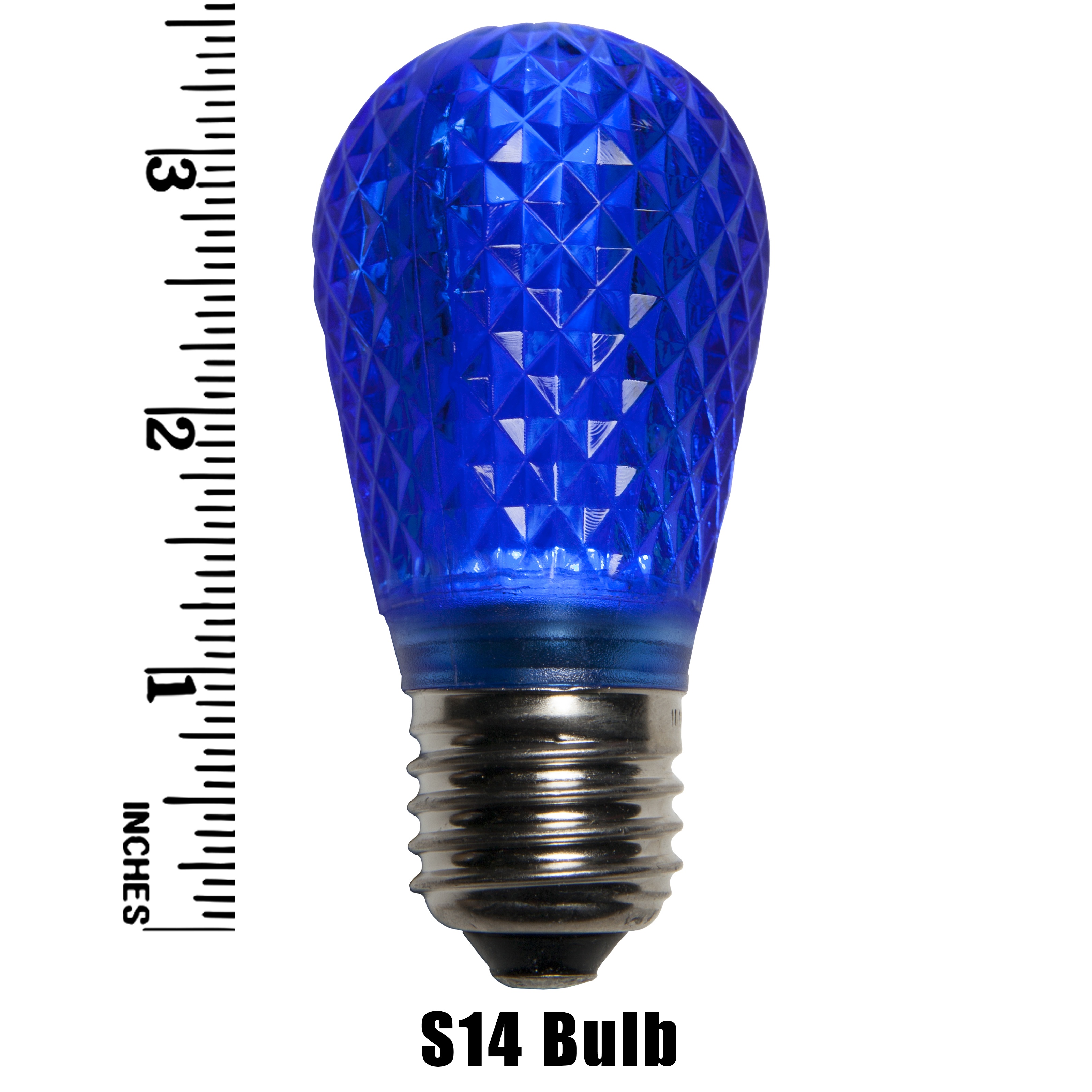 S14 LED T50 Multicolored Replacement Bulb Measurement