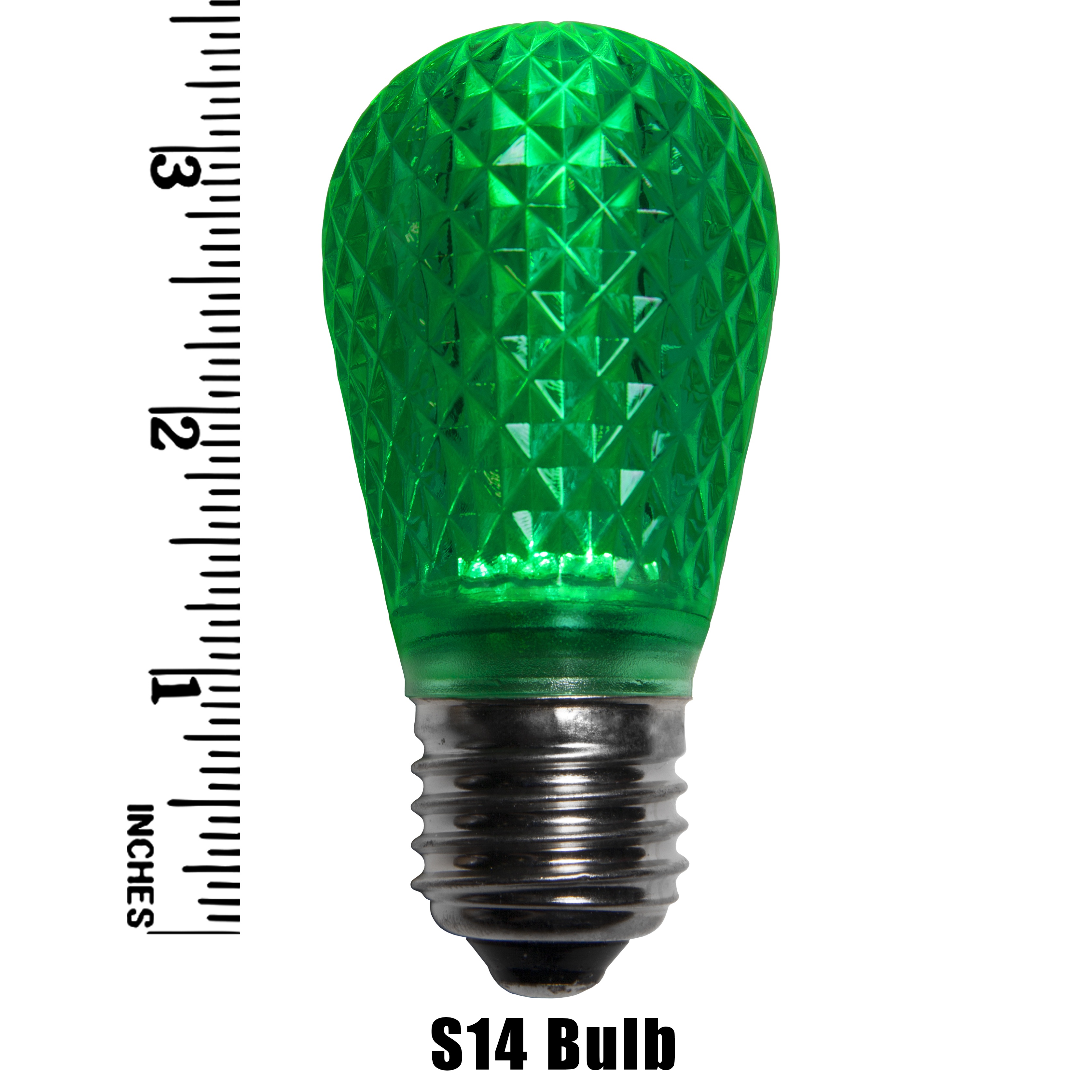 S14 LED T50 Green Replacement Bulb Measurement