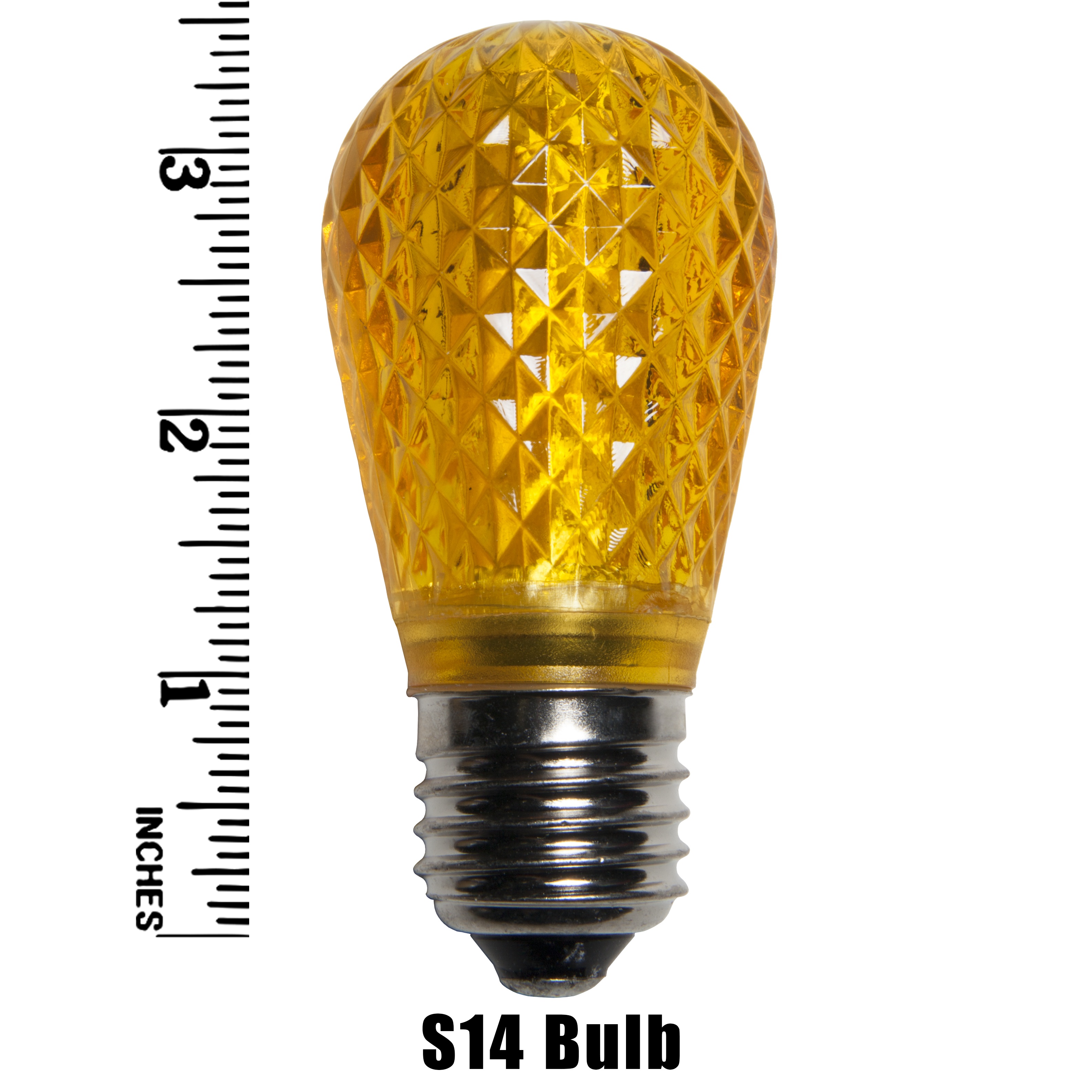 S14 LED T50 Gold Replacement Bulb Measurement