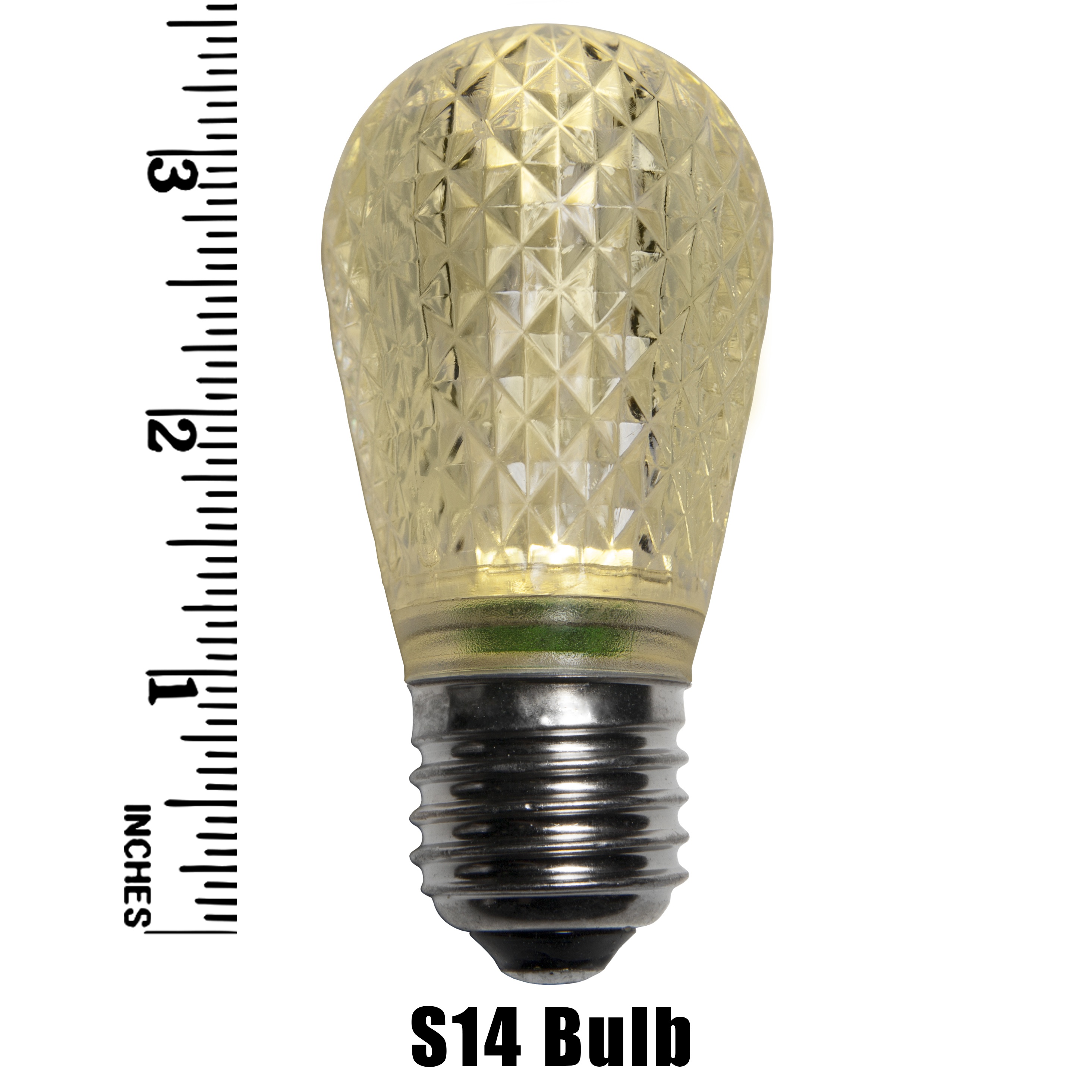 S14 LED T50 Warm White Replacement Bulb Measurement