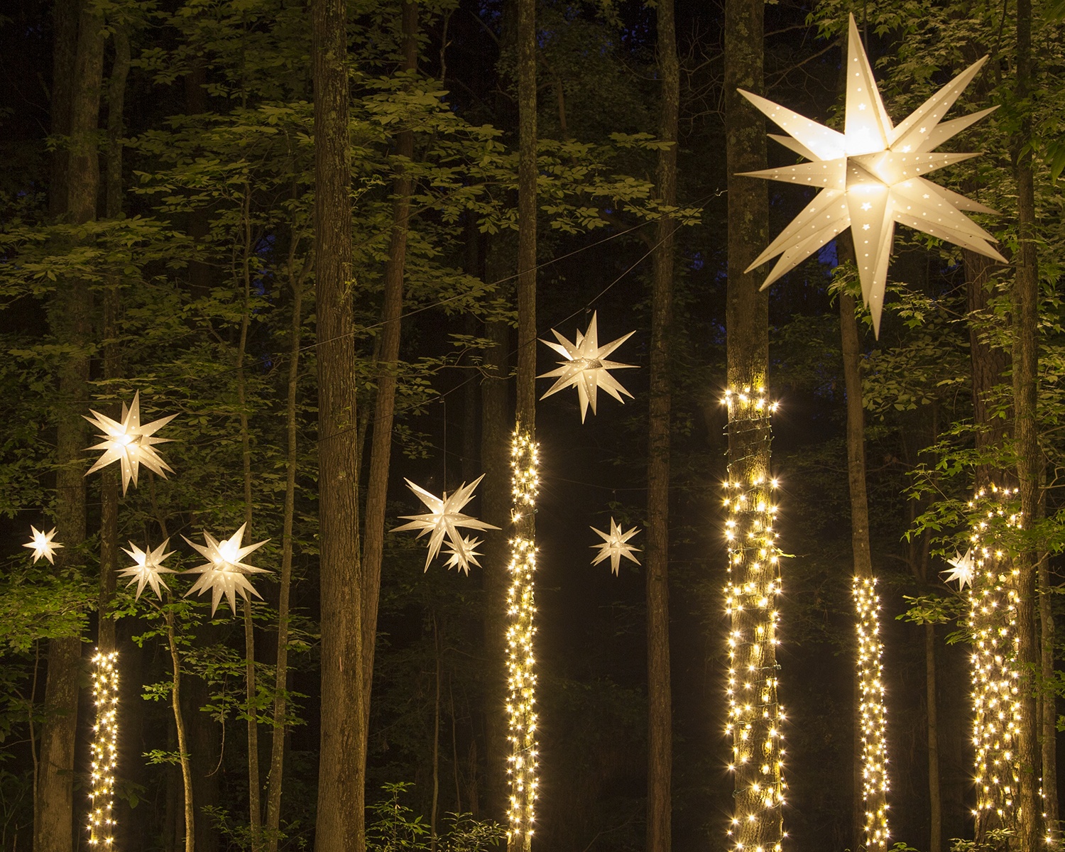 Star Light Hanging Star Xmas Tree Ornament Christmas Decro Stars Lantern