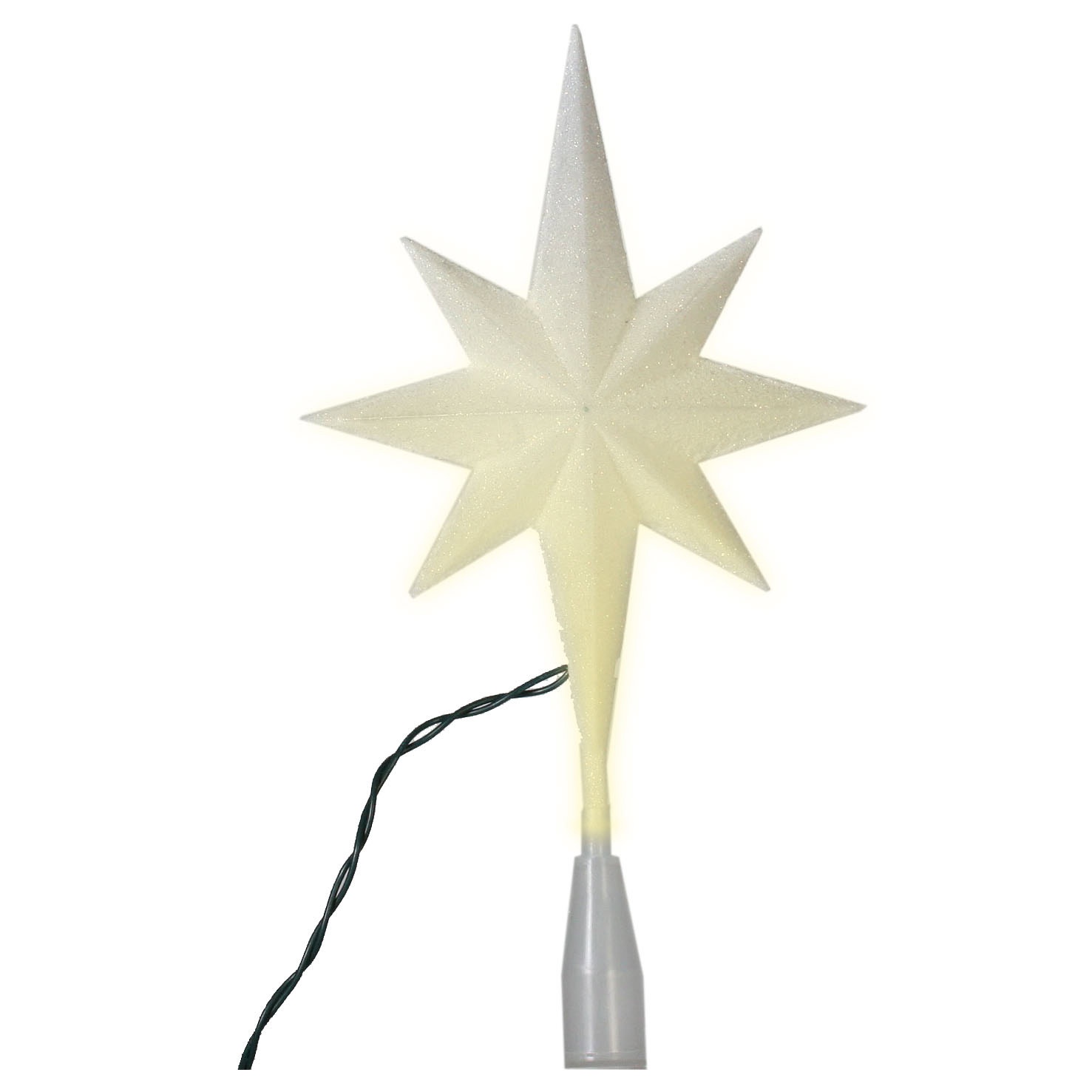 Champagne & Gold Glittered Tar Chritma Tree Topper Decoration - 33cm
