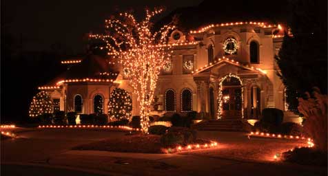 Outdoor Christmas Lights Ideas for the Roof